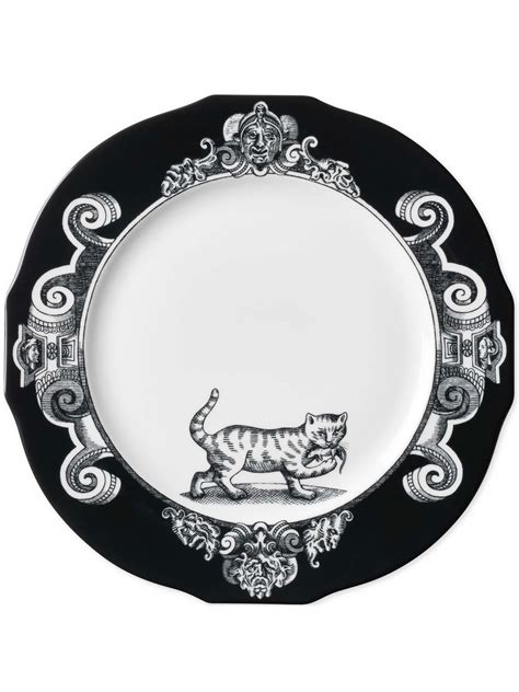 gucci plate cat|'Cat' presentation plate, set of two by Gucci .